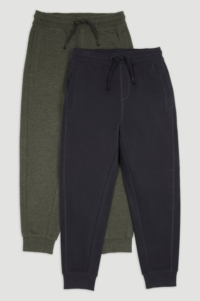 2 Pack Navy & Khaki Joggers