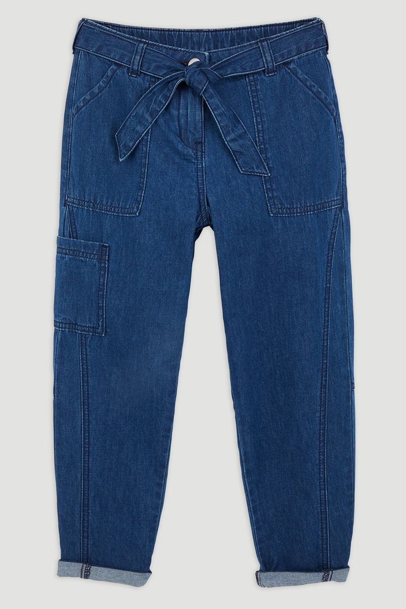 Denim Cargo Jeans