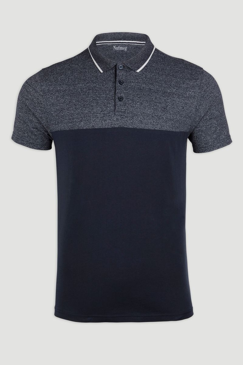 Navy Marl Polo Shirt