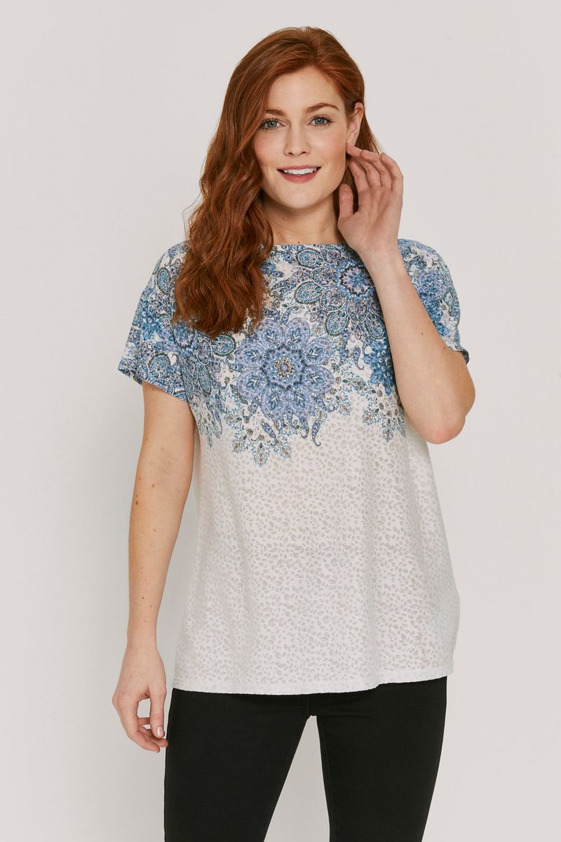 Short Sleeve Paisley T-shirt