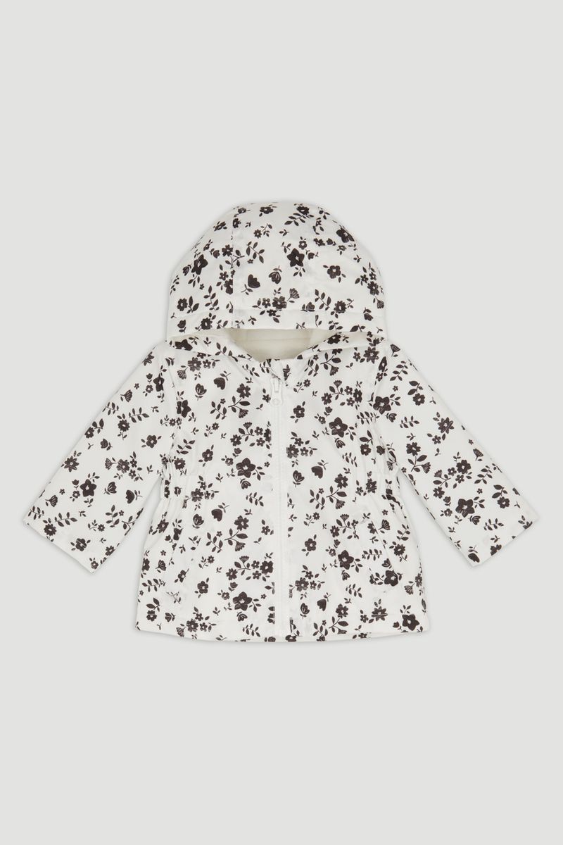 Mono Ditsy Floral Raincoat
