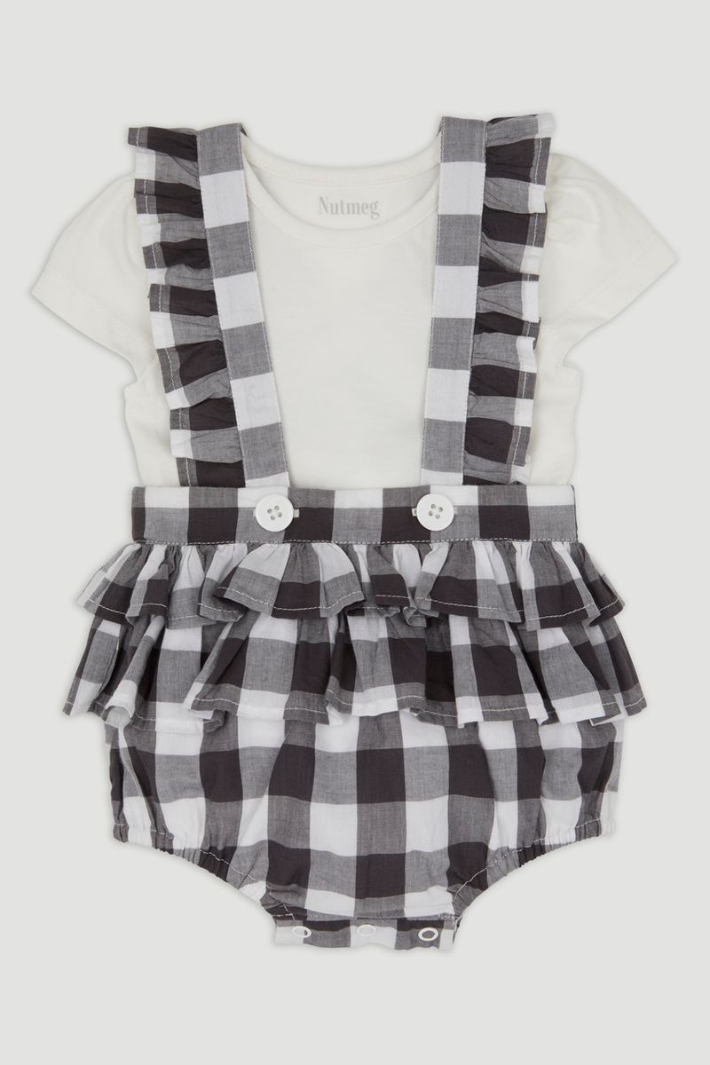 Monochrome Check Bloomers Set
