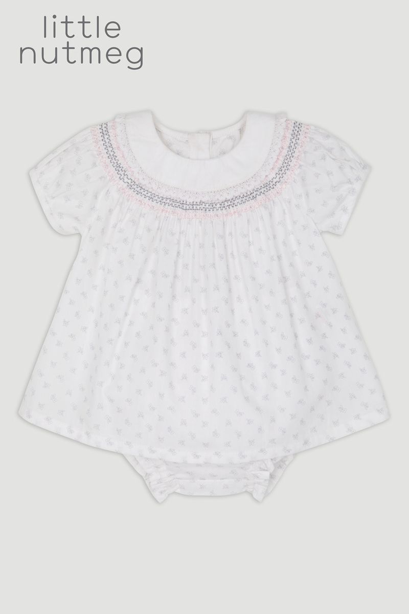 Little Nutmeg Flower Smock T-Shirt & Pants Set
