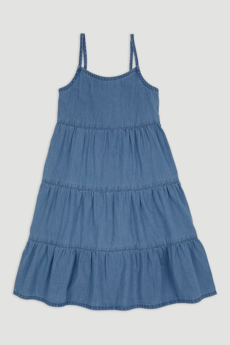 Denim Tiered Dress
