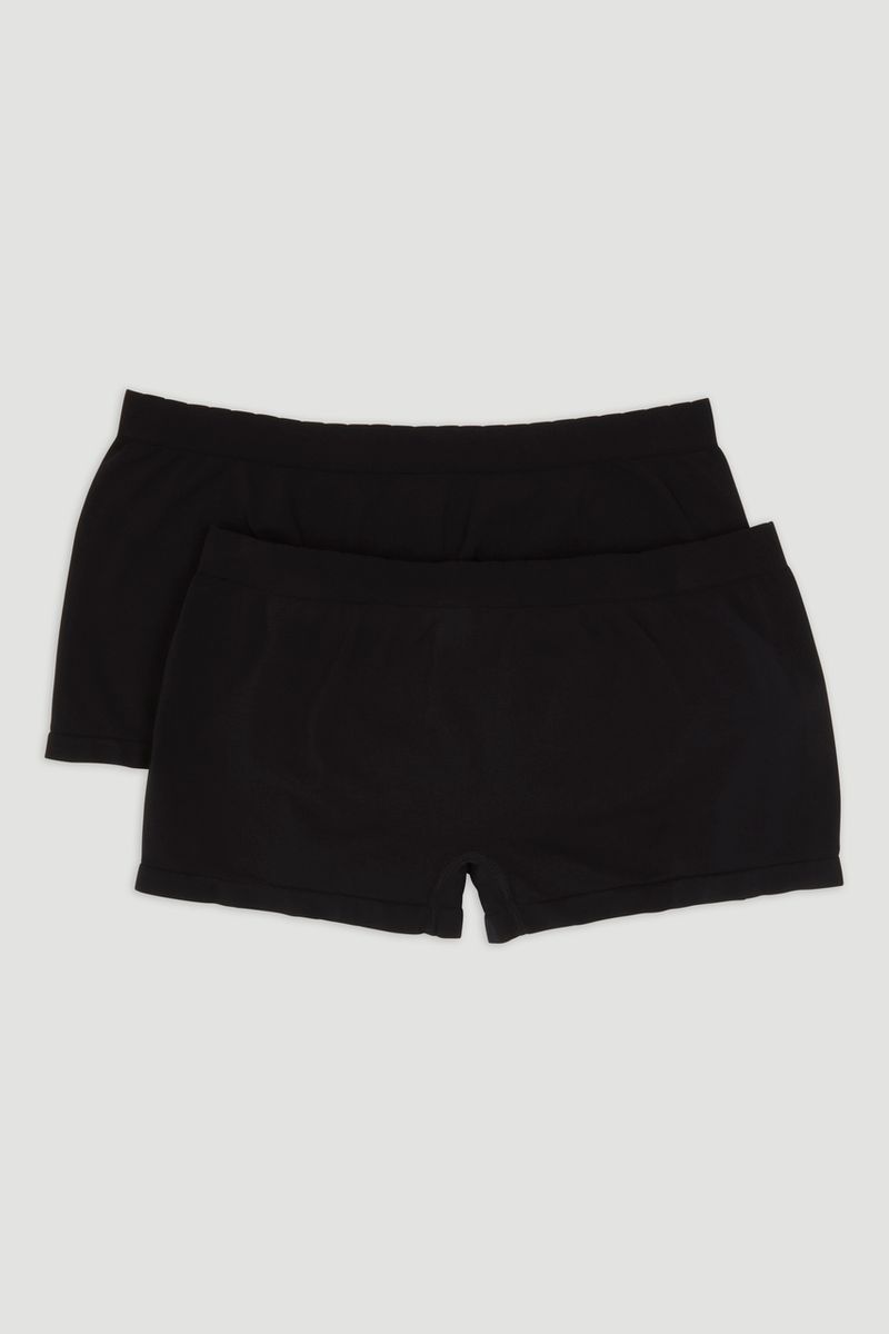 2 Pack Black Seam Free Short