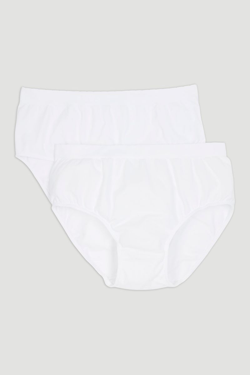 White Seam Free Full Briefs