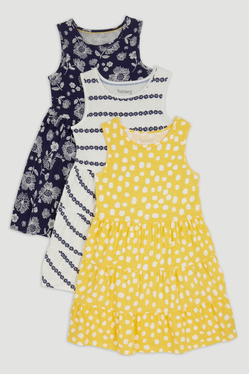 3 Pack Jersey Print Dresses 1-10yrs