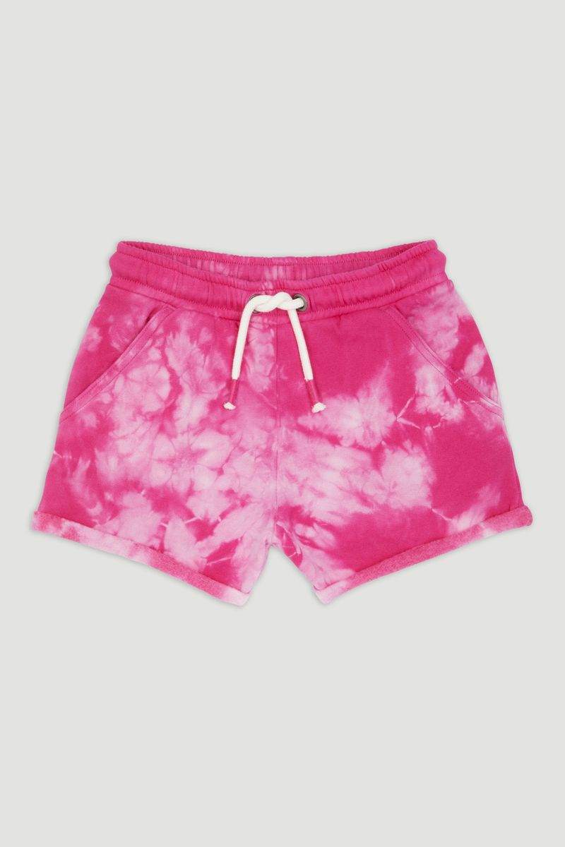 Pink Tie Dye Sweat Shorts