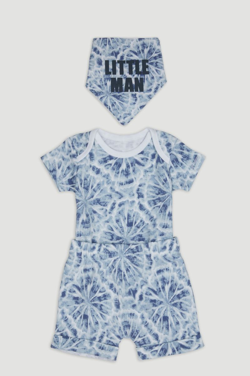 3 Piece Tie Dye Shorts Set