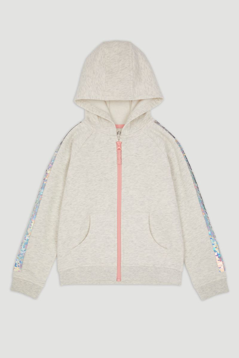 Oatmeal Sequin Hoodie