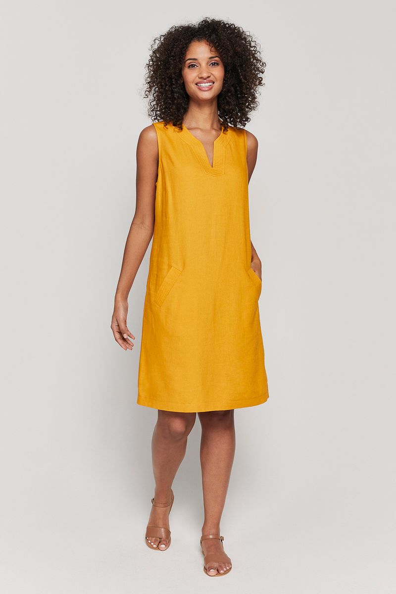 Ochre Shift Dress