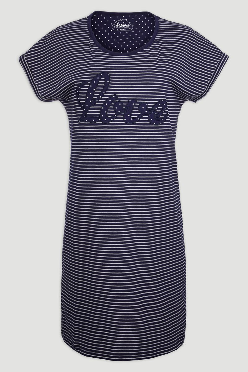 Navy Stripe Nightdress