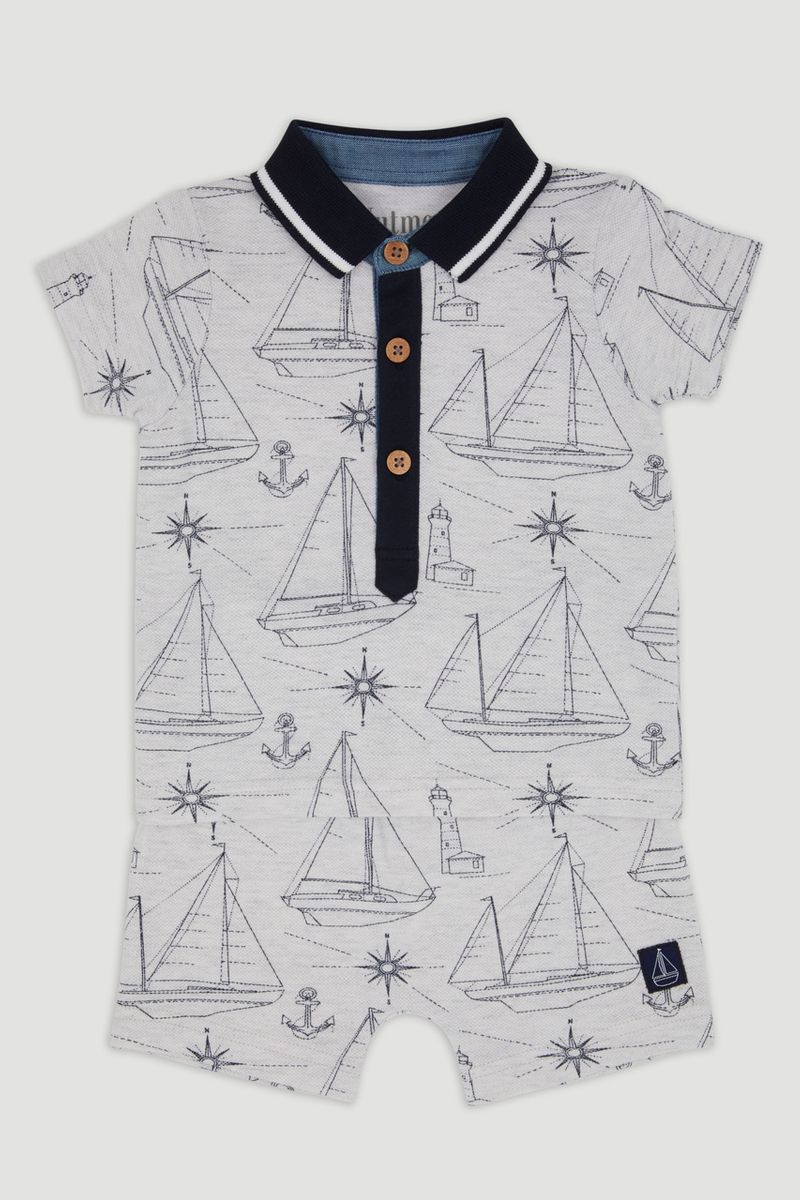 Sailor Boat Short Set