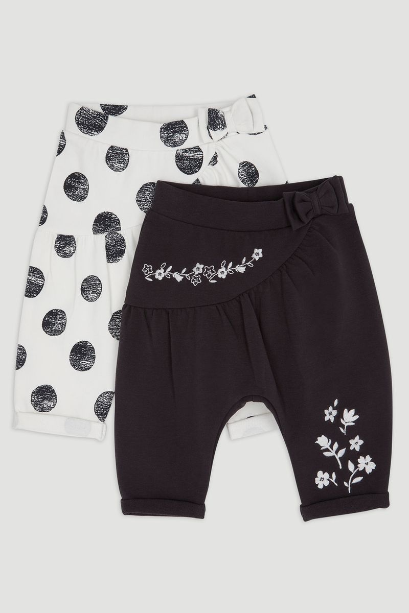 2 Pack Flower & Spot Trousers
