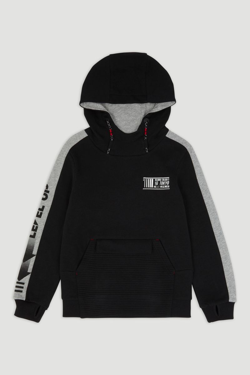Black Slogan Hoodie