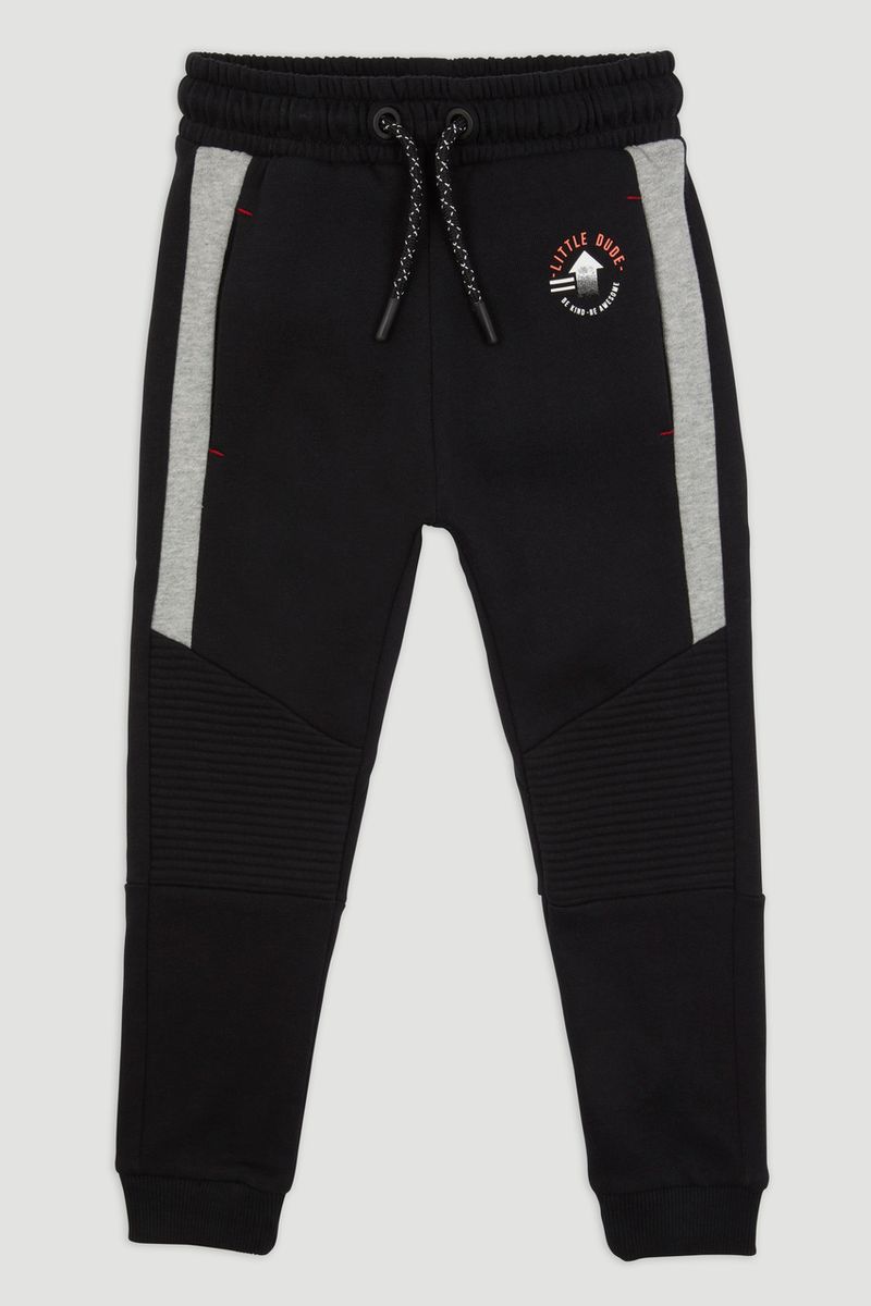Black & Grey Panel Joggers