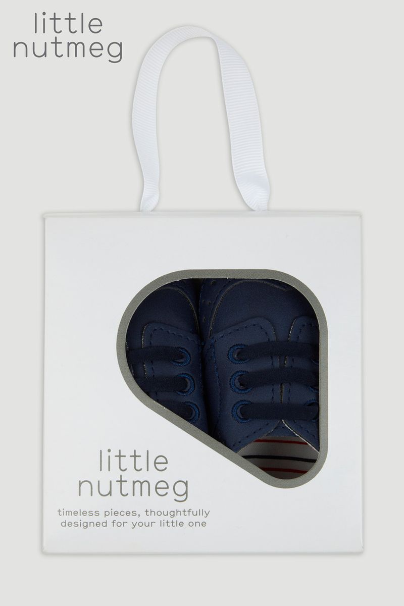 Little Nutmeg Blue Pram Shoe