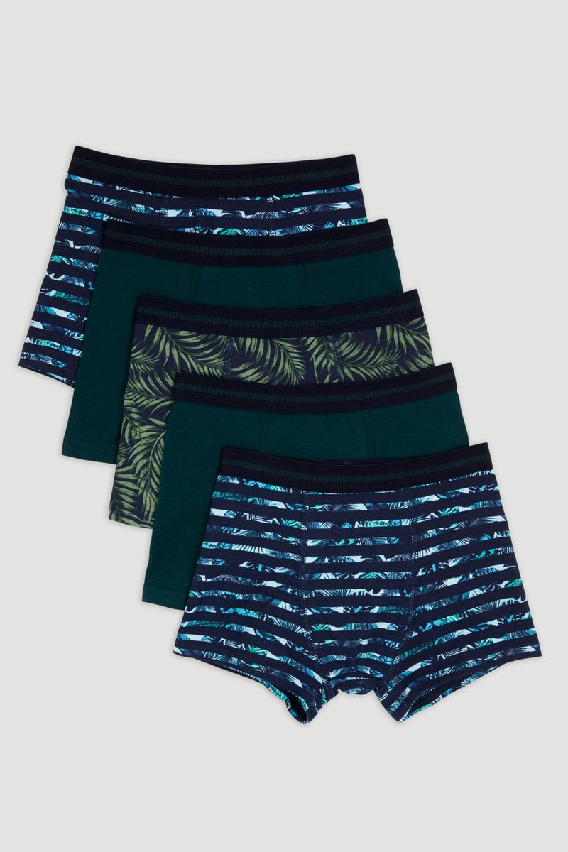 5 Pack Leaf Print Trunks