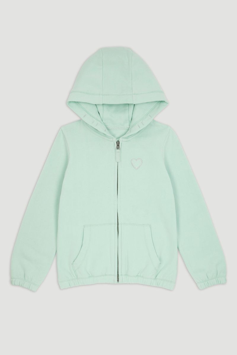 Mint Green Heart Hoodie