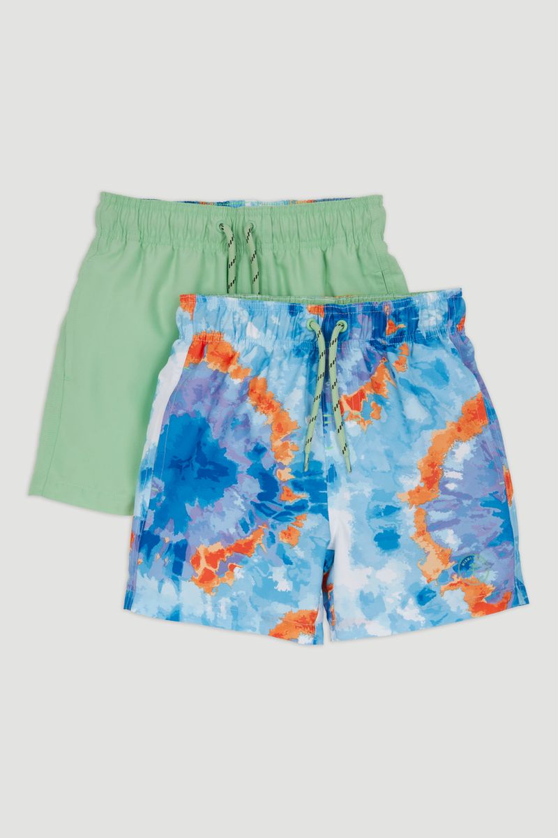 2 Pack Tie Dye Swim Shorts 1-14yrs