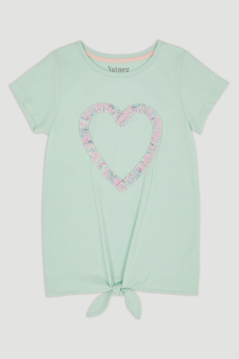 Green Heart Tie-Front T-shirt