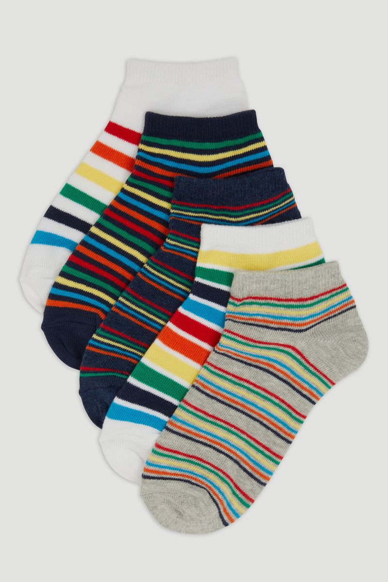5 Pack Rainbow Stripe Trainer Liners