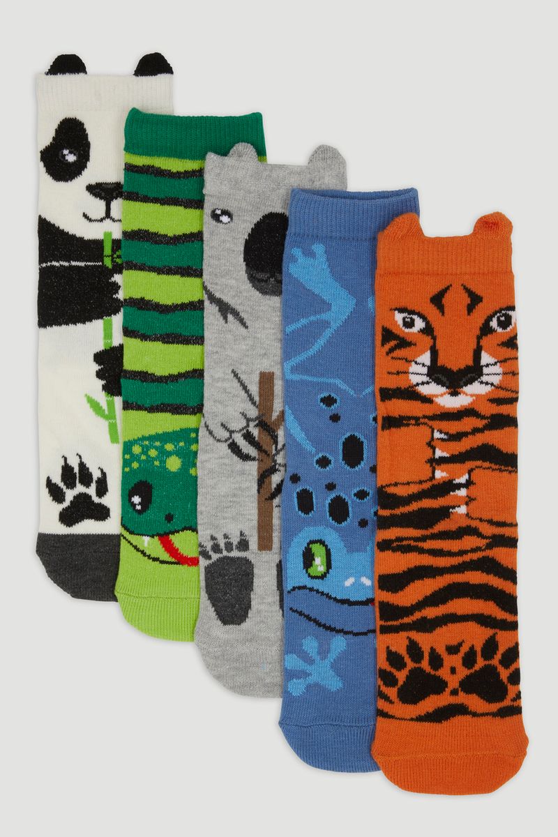 5 Pack Tiger Socks