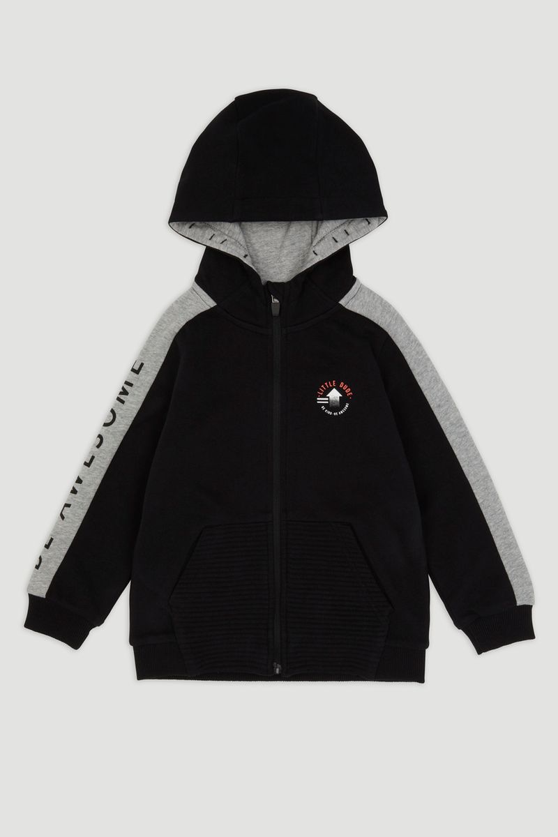Black Slogan Hoodie