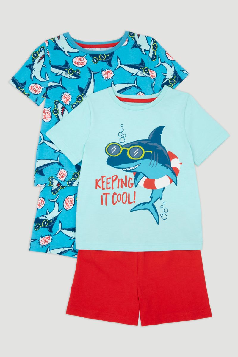 2 Pack Shark Pyjamas