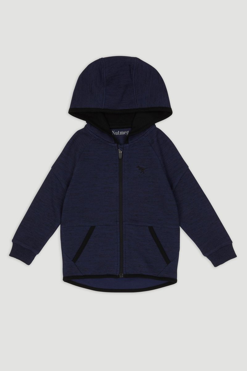 Blue Zip Through Hoodie