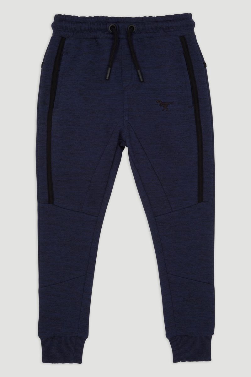 Blue Dino Embroidered Joggers