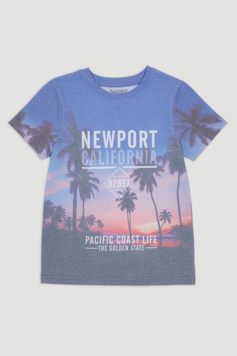 Photographic Slogan Print T-Shirt