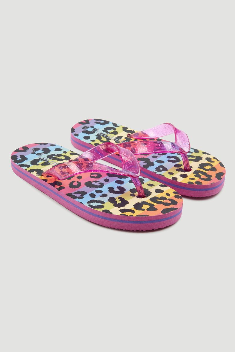 Pink Leopard Flip Flops