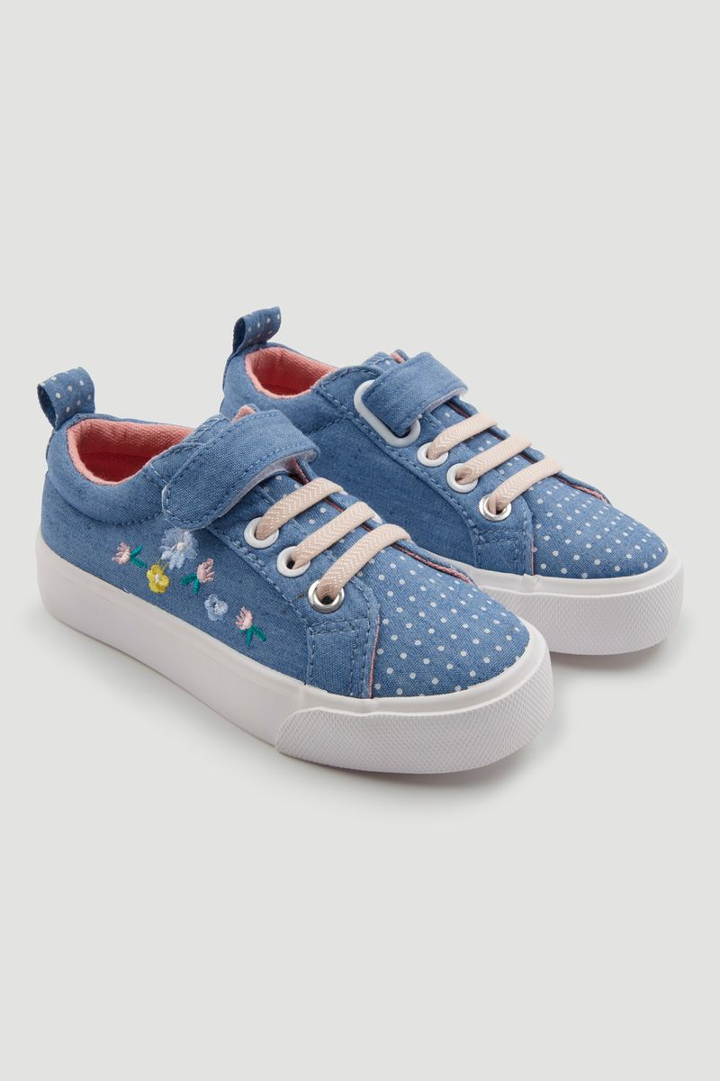 Denim Polka Dot Trainer