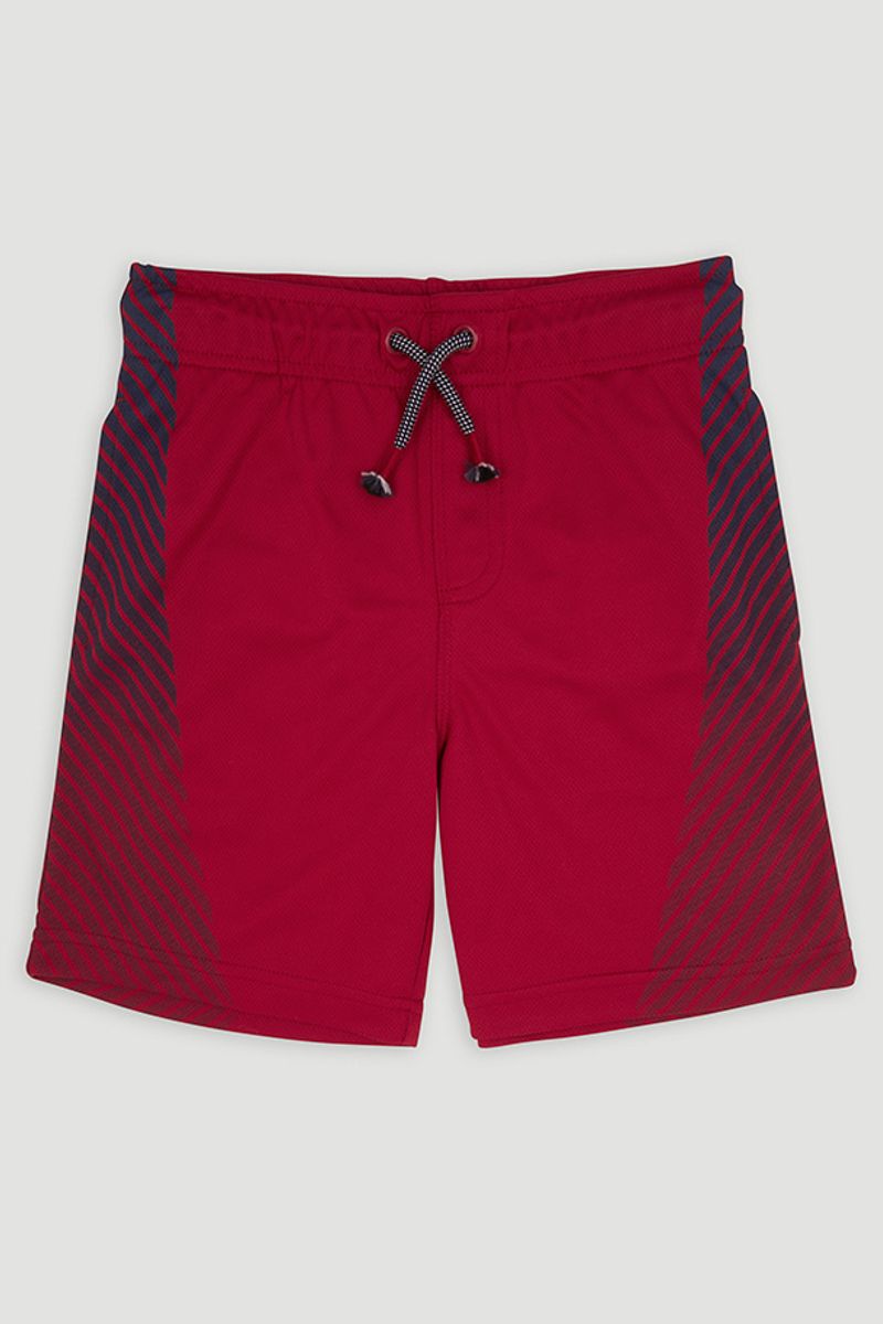 Red Stripe Panel Shorts
