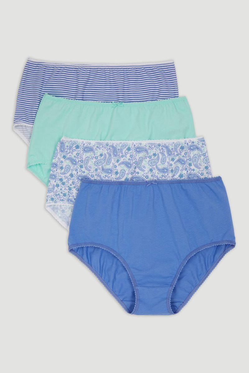 4 Pack Paisley Full Briefs