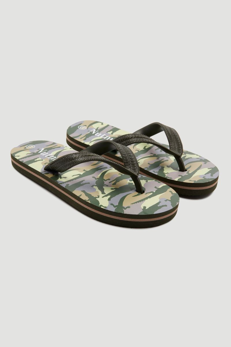 Camo Crocodile Flip Flops Nutmeg Camo Crocodile Flip Flops Nutmeg