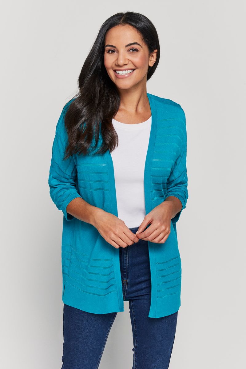 Turquoise Matte & Shine Cardigan