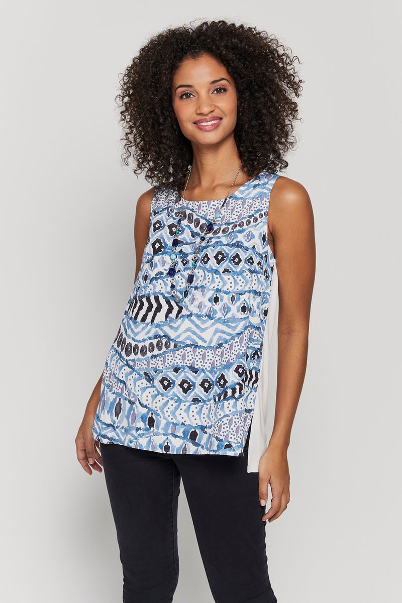 Sleeveless Top with Necklace
