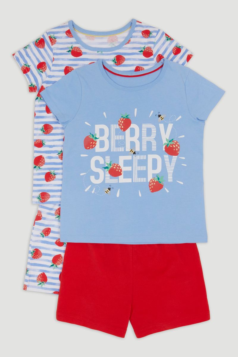 2 Pack Strawberry Pyjamas