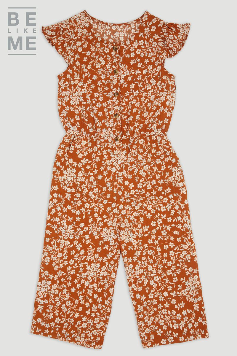 Be Like Me Floral Boho Jumpsuit