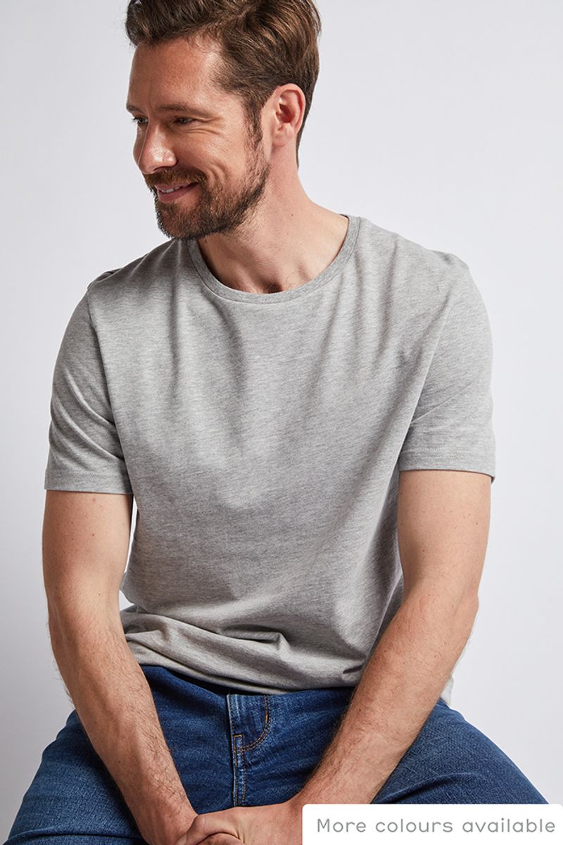 Grey Marl Crew Neck T-shirt