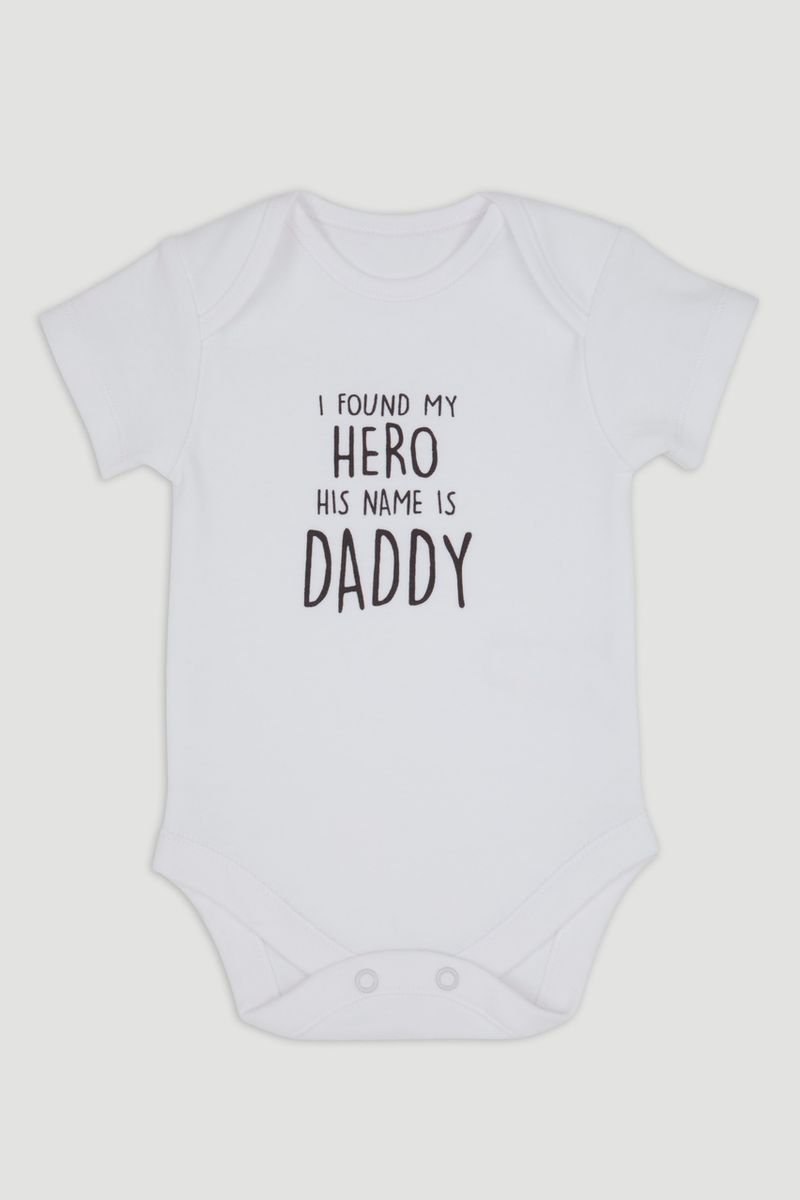 Hero Daddy Slogan Bodysuit
