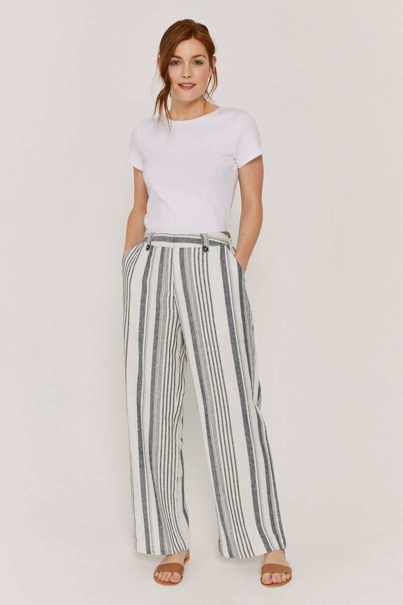 Navy Linen Trousers
