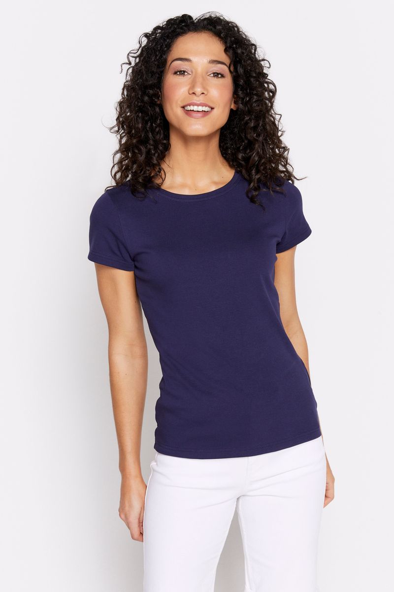 Navy Short Sleeve Fitted T-shirt