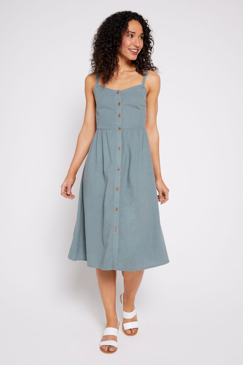 Duckegg Button Sundress