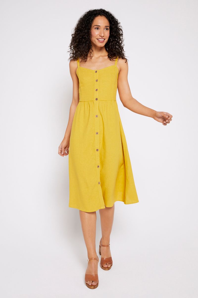 Olive Button Sundress