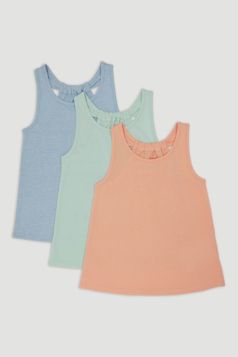 3 Pack Pastel Racer Back Vests