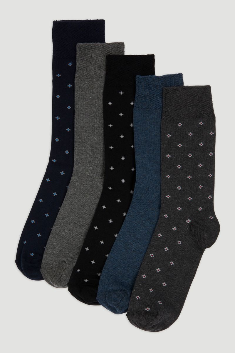 Navy Flexitop Socks
