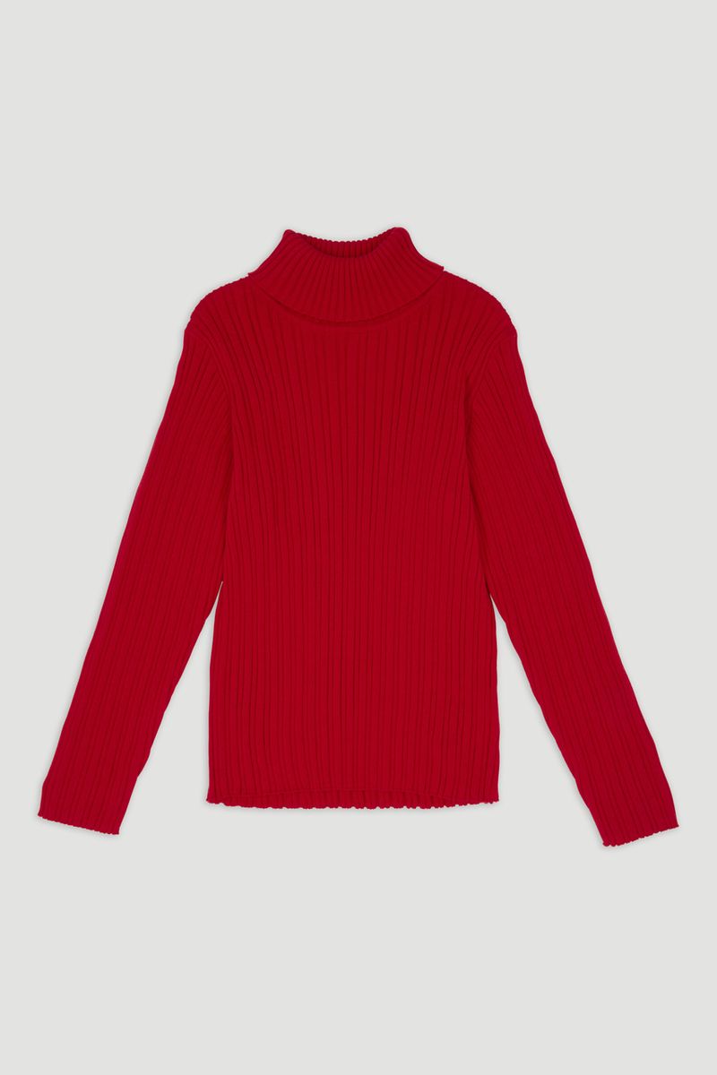 Red Skinny Rib top 1-6yrs
